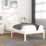 vidaXL Bedframe massief grenenhout zwart 75x190 cm