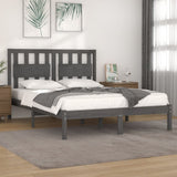 vidaXL Bedframe massief grenenhout zwart 75x190 cm
