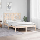 vidaXL Bedframe massief grenenhout zwart 75x190 cm