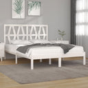 vidaXL Bedframe massief grenenhout zwart 75x190 cm