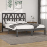 vidaXL Bedframe massief grenenhout zwart 75x190 cm