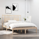 vidaXL Bedframe massief hout zwart 75x190 cm