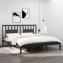 vidaXL Bedframe massief hout zwart 75x190 cm