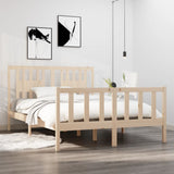 vidaXL Bed frame solid wood black 75x190 cm