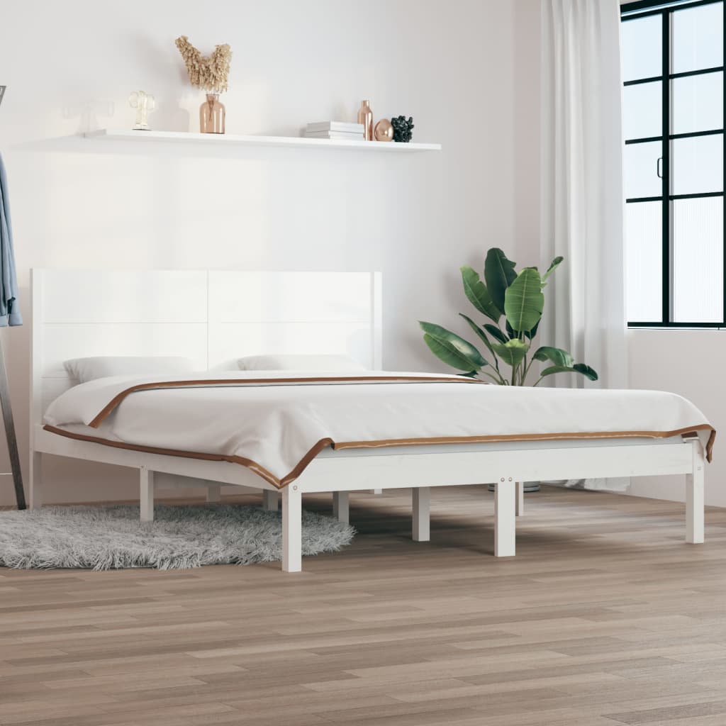 vidaXL Bed Frame Solid Wood 75x190 cm