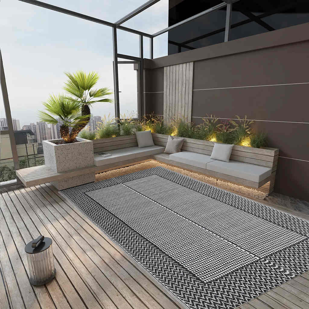 vidaXL Outdoor Rug 80x150 cm PP grey
