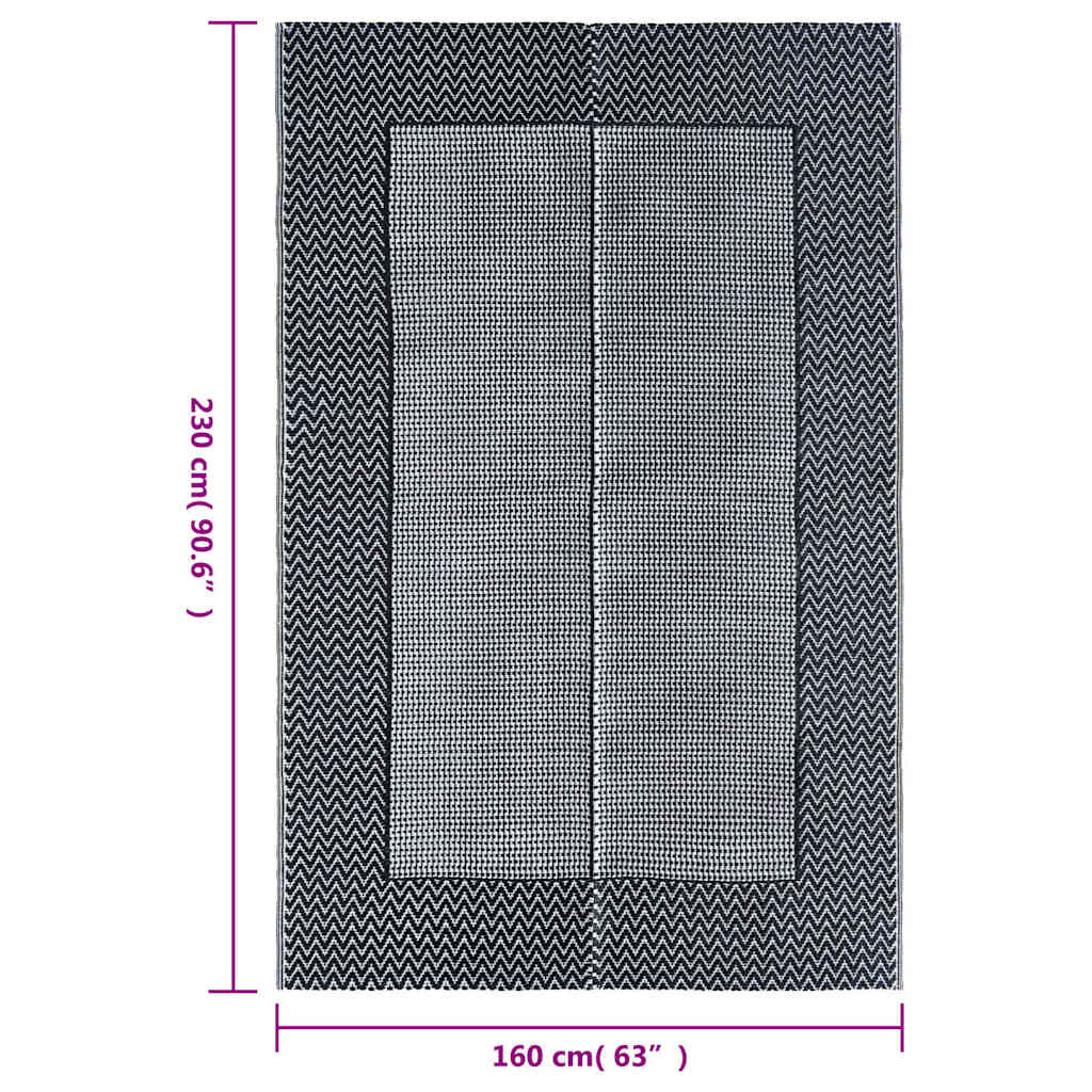 vidaXL Outdoor Rug 80x150 cm PP grey