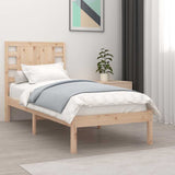 vidaXL Bed frame solid wood black 75x190 cm