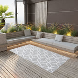 vidaXL Outdoor Rug 80x150 cm PP grey
