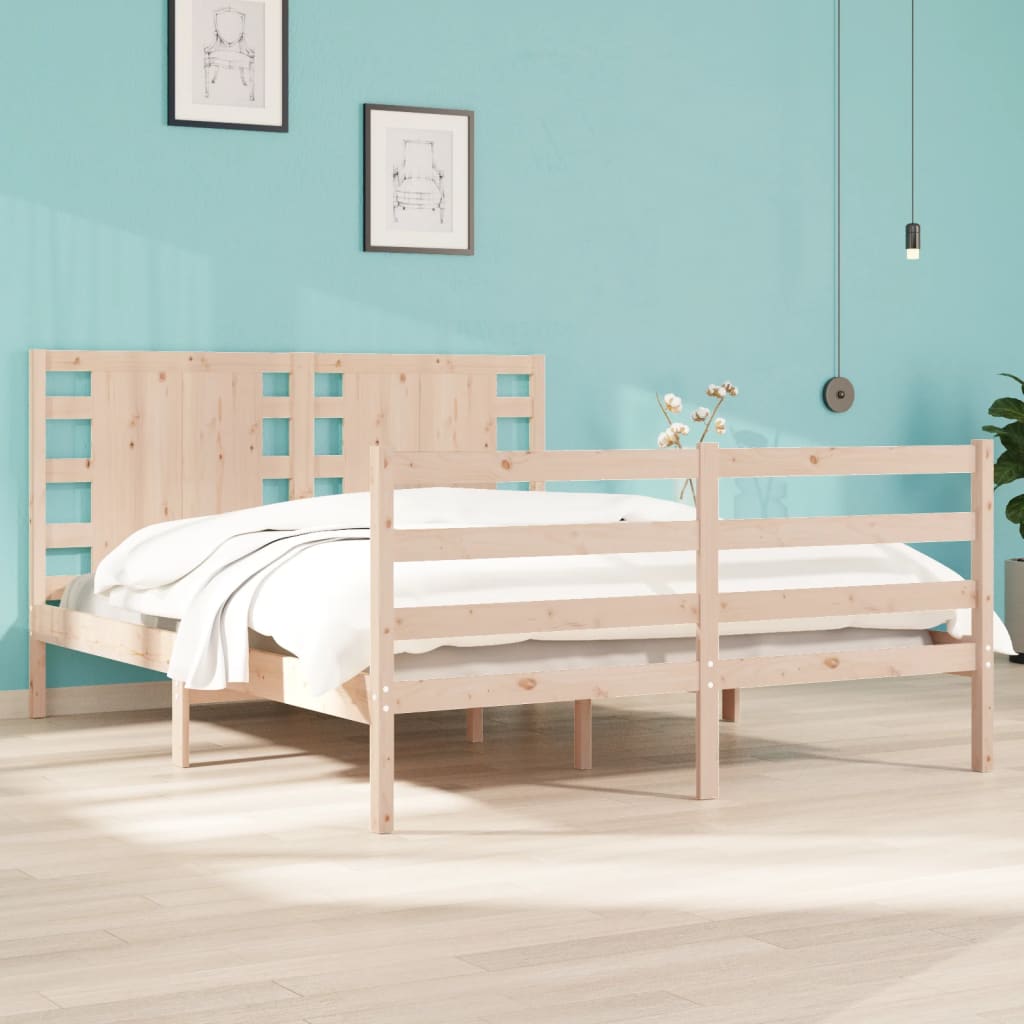 vidaXL Bedframe zonder matras massief grenenhout 90x190 cm