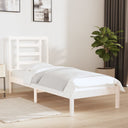 vidaXL Cadre de lit massif blanc 75x190 cm