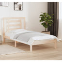 vidaXL Cadre de lit massif blanc 75x190 cm