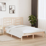 vidaXL Bedframe massief hout wit 75x190 cm
