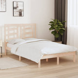 vidaXL Bedframe massief hout wit 75x190 cm