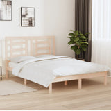 vidaXL Bedframe massief hout wit 75x190 cm