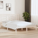 vidaXL Bedframe massief hout wit 75x190 cm