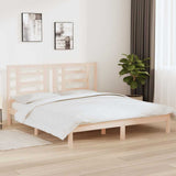 vidaXL Bedframe massief hout wit 75x190 cm