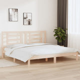 vidaXL Bedframe massief hout wit 75x190 cm