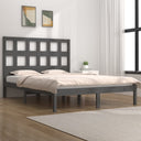 vidaXL Bedframe massief grenenhout zwart 140x190 cm