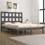 vidaXL Bedframe massief grenenhout zwart 140x190 cm