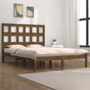vidaXL Bedframe massief grenenhout zwart 140x190 cm