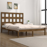 vidaXL Bedframe massief grenenhout zwart 140x190 cm