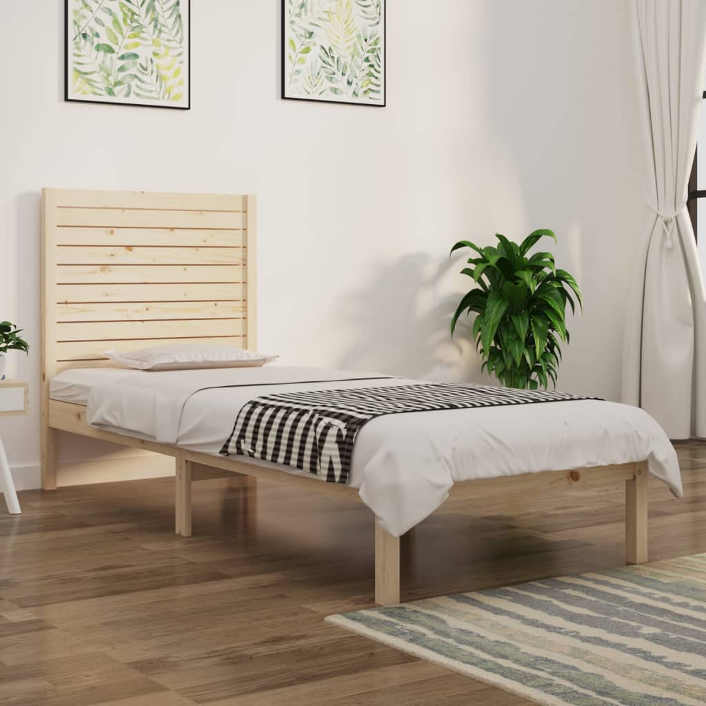 vidaXL Cadre de lit massif hout 75x190 cm