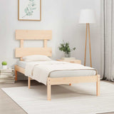 vidaXL Bedframe massief hout 75x190 cm