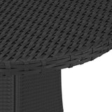 vidaXL Tuintafel 70x70x73 cm poly rattan zwart