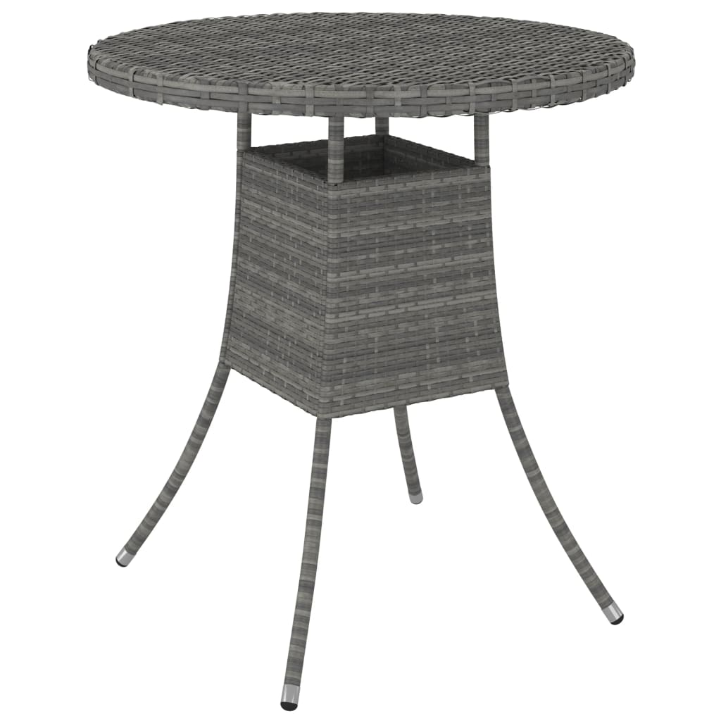 vidaXL Tuintafel 70x70x73 cm poly rattan zwart