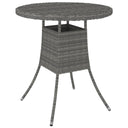 vidaXL Tuintafel 70x70x73 cm poly rattan zwart