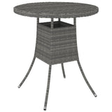 vidaXL Tuintafel 70x70x73 cm poly rattan zwart