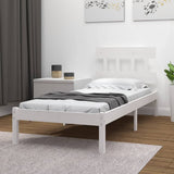 vidaXL Bed frame solid wood black 75x190 cm