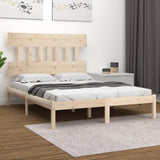 vidaXL Bed frame solid wood black 75x190 cm