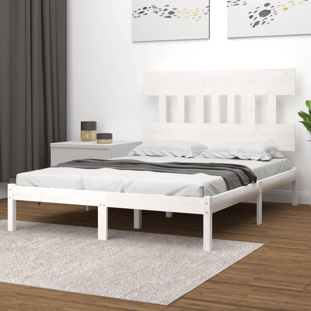vidaXL Bed frame solid wood black 75x190 cm