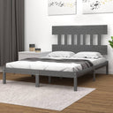 vidaXL Cadre de lit massif blanc noir 75x190 cm