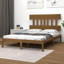 vidaXL Cadre de lit massif blanc noir 75x190 cm