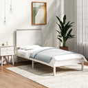 vidaXL Cadre de lit massif blanc 90x190 cm