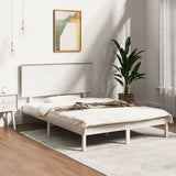 vidaXL Bedframe massief hout wit 90x190 cm