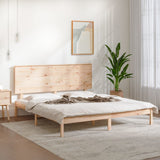 vidaXL Bedframe massief hout wit 90x190 cm