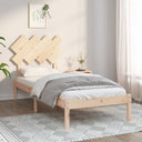 vidaXL Bedframe massief hout zwart 75x190 cm