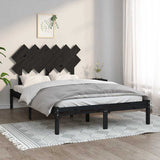 vidaXL Bed frame solid wood black 75x190 cm
