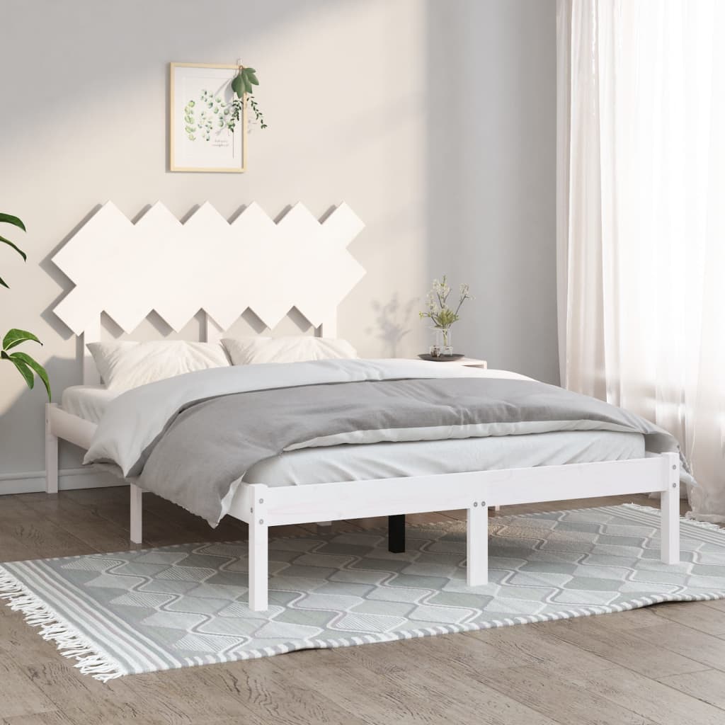 vidaXL Bed frame solid wood black 75x190 cm
