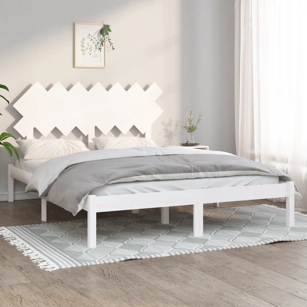 vidaXL Bed frame solid wood black 75x190 cm
