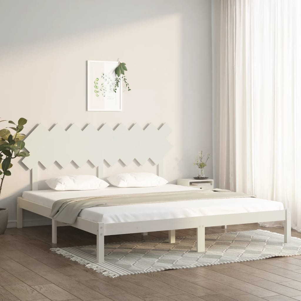 vidaXL Bed frame solid wood black 75x190 cm