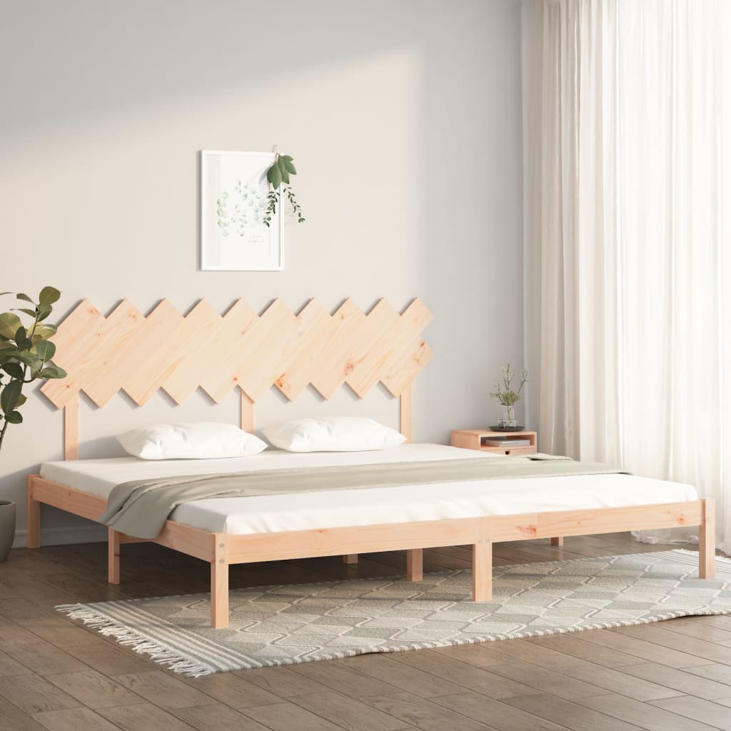 vidaXL Bed frame solid wood black 75x190 cm