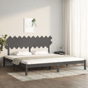 vidaXL Bedframe massief hout zwart 75x190 cm