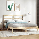 vidaXL Bed frame solid wood black 75x190 cm