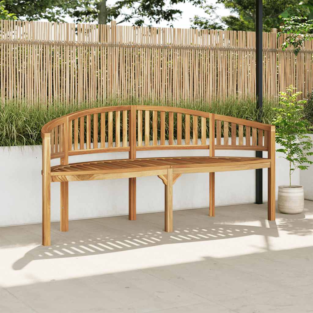 vidaXL Banana-shaped bench 180 cm solid teak wood