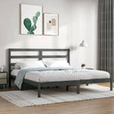 vidaXL Bedframe massief hout zwart 75x190 cm